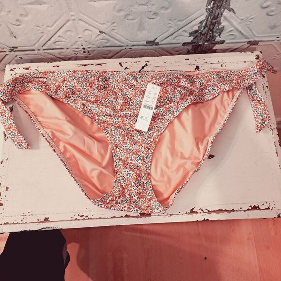 J. Crew Sunset Pink Liberty Fabric Bikini Bottom Fresh Floral Feminine 3X NWT - Picture 11 of 11